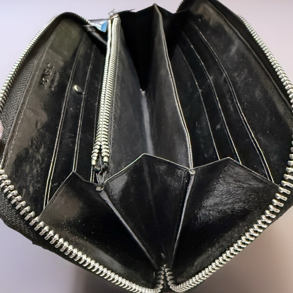 Monsac Black Leather Wallet - Picture 6 of 7